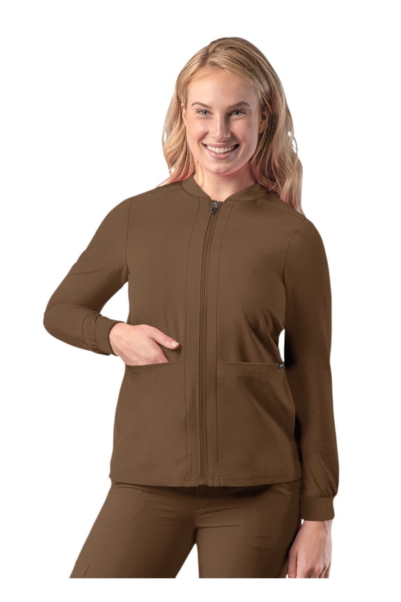 Addition Scrubs For Women - Zippered Bomber Scrub Jacket