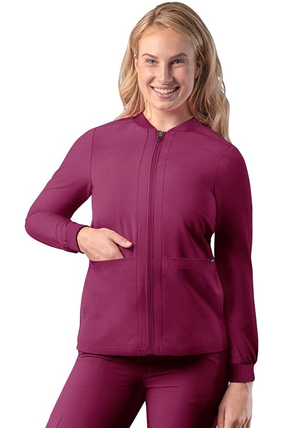 Addition Scrubs For Women - Zippered Bomber Scrub Jacket