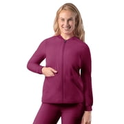 Adar Addition Scrubs For Women - Zippered Bomber Scrub Jacket