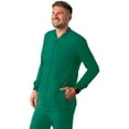 thumbnail image 1 of Adar Addition Scrubs for Men - Zippered Bomber Scrub Jacket - A6206 - Hunter Green - S, 1 of 8
