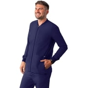 Adar Addition Scrubs for Men - Zippered Bomber Scrub Jacket - A6206 - Navy - L