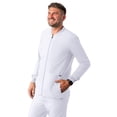 thumbnail image 1 of Adar Addition Scrubs for Men - Zippered Bomber Scrub Jacket - A6206 - White - 2X, 1 of 7