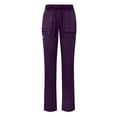thumbnail image 1 of Adar Indulgence Womens Low Rise Tapered Leg 6 Pocket Drawstring Scrub Pants - 4100 - PRP - XXS, 1 of 7