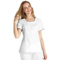 thumbnail image 1 of Adar Medical Women's Scoop Neck Smocked Solid Scrub Top, 1 of 5
