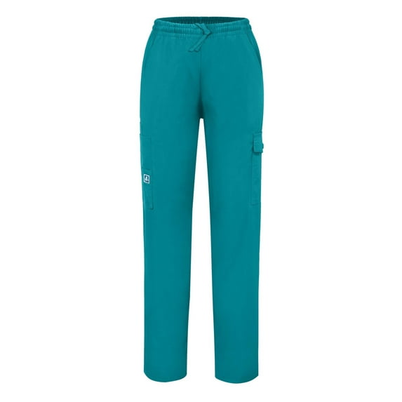 Adar Mens Natural-Rise Multipocket Cargo Tapered Leg Pants - 506 - Teal Green - L