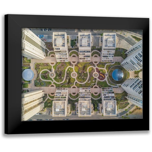 Adar, Or 14x12 Black Modern Framed Museum Art Print Titled - Urban Curves