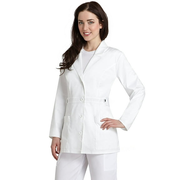 Adar Pop-Stretch Junior Fit Women's 28" Tab-Waist Lab Coat