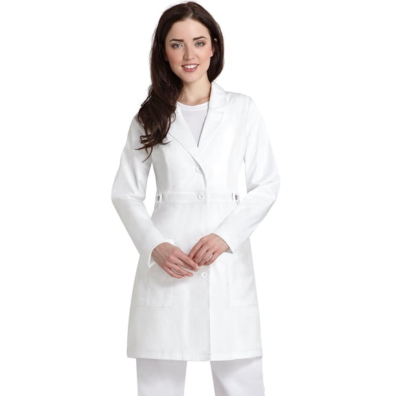 Adar Pop-Stretch Junior Fit Women's 36" Tab-Waist Lab Coat