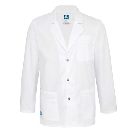 Adar Pop-Stretch Mens 31" Snap Front Lab Coat