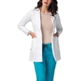thumbnail image 1 of Adar Pop-Stretch Tonal Long Sleeve Fitted Scrub Tee Shirt - 3402 - Black - XXS, 1 of 3