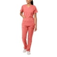 thumbnail image 1 of Adar Pro Breakthrough Plus Scrub Set For Women - Enhanced V-Neck Top & Multi Pocket Pants - 4400 - Rapture Rose - XXS, 1 of 7