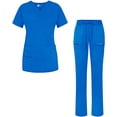 thumbnail image 1 of Adar Pro Breakthrough Plus Scrub Set For Women - Enhanced V-Neck Top & Multi Pocket Pants - 4400 - Royal Blue - S, 1 of 7
