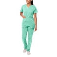 thumbnail image 1 of Adar Pro Breakthrough Plus Scrub Set For Women - Enhanced V-Neck Top & Multi Pocket Pants - 4400 - Aqua - 3X, 1 of 7