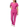 thumbnail image 1 of Adar Pro Breakthrough Plus Scrub Set For Women - Enhanced V-Neck Top & Multi Pocket Pants - 4400 - Fruit Punch - L, 1 of 7