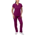 thumbnail image 1 of Adar Pro Everyday Expert Scrub Set For Women - Curved V-Neck Scrub Top & Tapered Drawstring Scrub Pants, 1 of 7