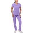 thumbnail image 1 of Adar Pro Everyday Expert Scrub Set For Women - Curved V-Neck Scrub Top & Tapered Drawstring Scrub Pants, 1 of 7