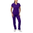 thumbnail image 1 of Adar Pro Everyday Expert Scrub Set For Women - Curved V-Neck Scrub Top & Tapered Drawstring Scrub Pants, 1 of 7