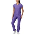 thumbnail image 1 of Adar Pro Everyday Expert Scrub Set For Women - Curved V-Neck Scrub Top & Tapered Drawstring Scrub Pants, 1 of 7