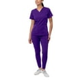 thumbnail image 1 of Adar Pro Flawless Plus Scrub Set For Women - Elevated V-Neck Top & Jogger Scrub Pants, 1 of 7