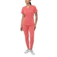 thumbnail image 1 of Adar Pro Flawless Plus Scrub Set For Women - Elevated V-Neck Top & Jogger Scrub Pants, 1 of 7