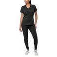 thumbnail image 1 of Adar Pro Modern Athletic Scrub Set For Women - Modern V-Neck Scrub Top & Yoga Jogger Scrub Pants, 1 of 7