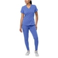 thumbnail image 1 of Adar Pro Modern Athletic Scrub Set For Women - Modern V-Neck Scrub Top & Yoga Jogger Scrub Pants, 1 of 5