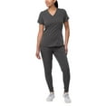 thumbnail image 1 of Adar Pro Modern Athletic Scrub Set For Women - Modern V-Neck Scrub Top & Yoga Jogger Scrub Pants, 1 of 7
