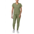 thumbnail image 1 of Adar Pro Modern Athletic Scrub Set For Women - Modern V-Neck Scrub Top & Yoga Jogger Scrub Pants, 1 of 7