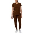 thumbnail image 1 of Adar Pro Movement Booster Scrub Set For Women - Sweetheart V-Neck Scrub Top & Yoga Jogger Scrub Pants, 1 of 7