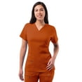 thumbnail image 1 of Adar Pro Scrubs For Women - Elevated V-Neck Scrub Top - P4212 - Cinnamon - XS, 1 of 7