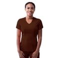 thumbnail image 1 of Adar Pro Scrubs For Women - Modern V-Neck Scrub Top - P7002 - Coffee - S, 1 of 7