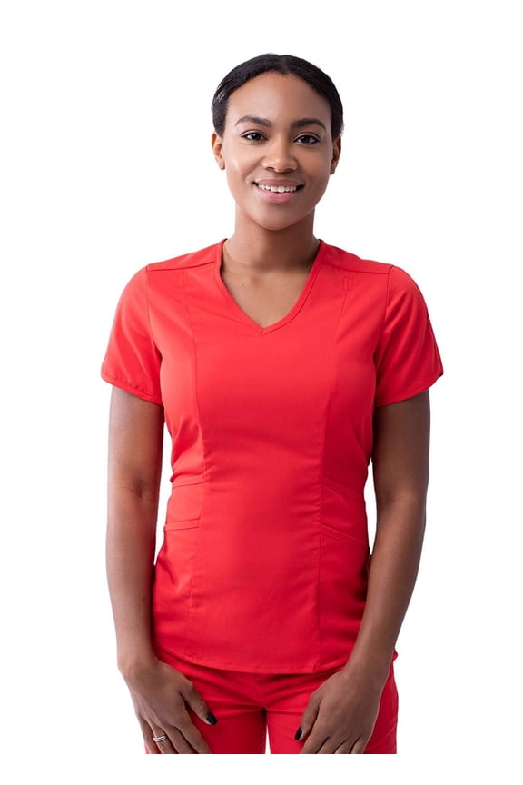 Pro Scrubs For Women - Modern V-Neck Scrub Top - P7002 - Apple - M