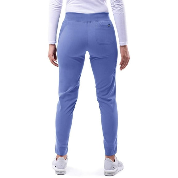 Adar Pro Scrubs For Women - Skinny Leg Yoga Scrub Pants - P4100 - Ceil Blue - 3X