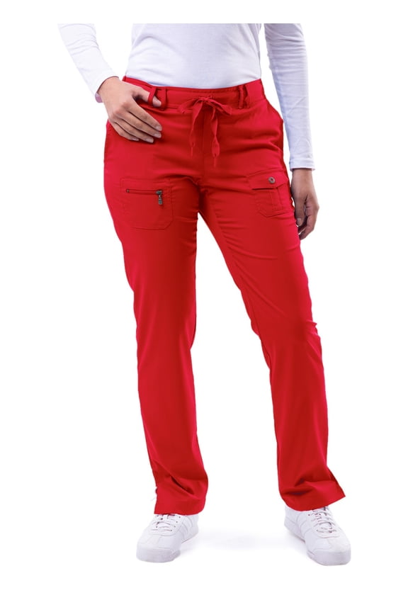 Pro Scrubs For Women - Skinny Leg Yoga Scrub Pants - P4100T - Apple - XS