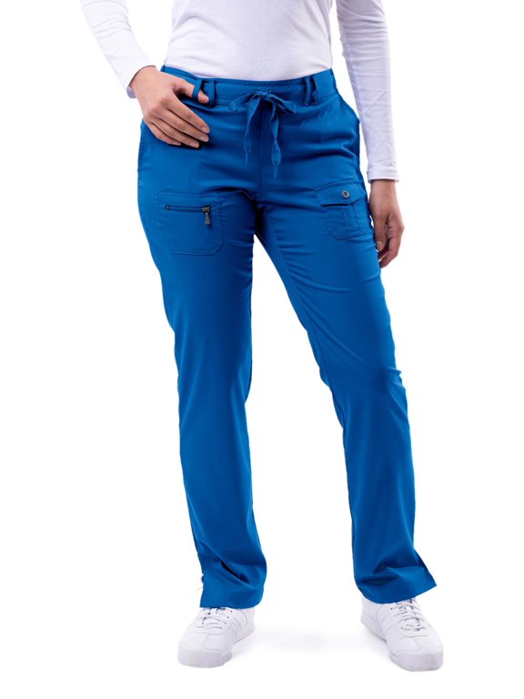 Pro Scrubs For Women - Skinny Leg Yoga Scrub Pants - P4100 - Royal Blue - XS