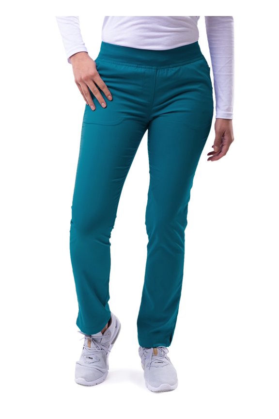 Pro Scrubs For Women - Skinny Leg Yoga Scrub Pants - P7102P - Caribbean Blue - XXS