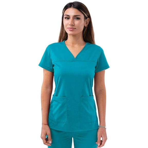 Adar Pro Scrubs For Women - Sweetheart V-Neck Scrub Top