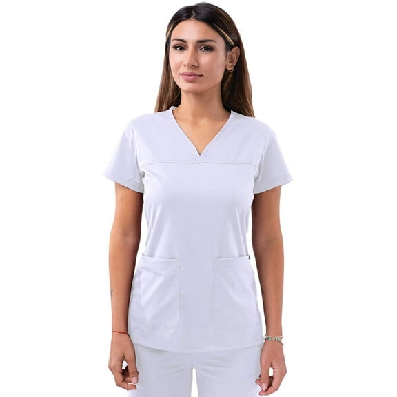Adar Pro Scrubs For Women - Sweetheart V-Neck Scrub Top