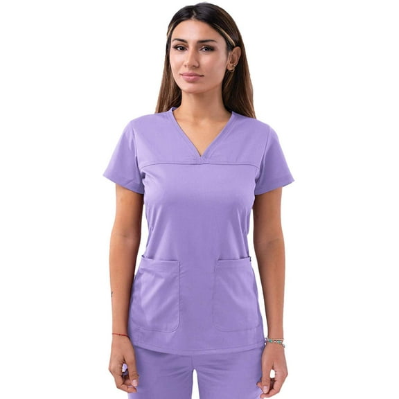 Adar Pro Scrubs For Women - Sweetheart V-Neck Scrub Top