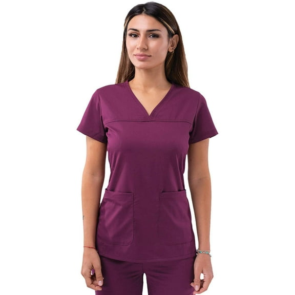 Adar Pro Scrubs For Women - Sweetheart V-Neck Scrub Top