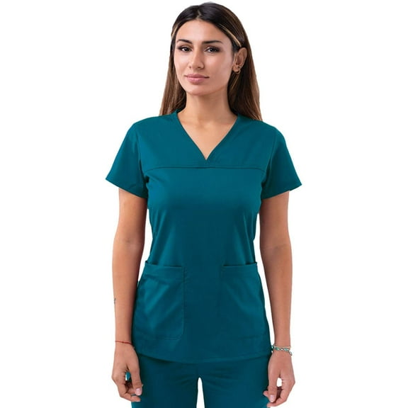 Adar Pro Scrubs For Women - Sweetheart V-Neck Scrub Top