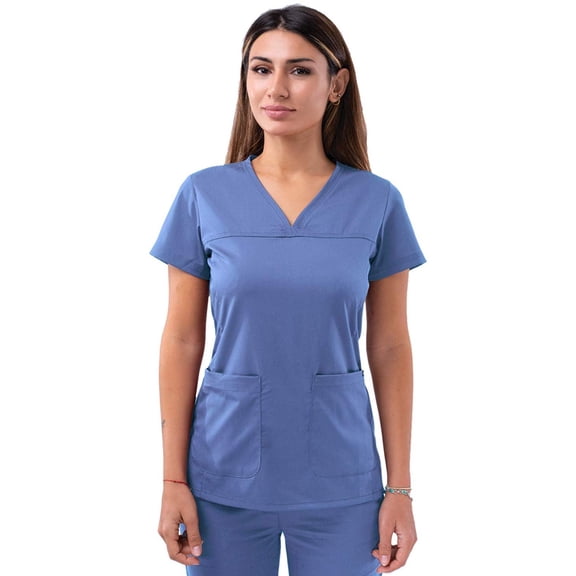Adar Pro Scrubs For Women - Sweetheart V-Neck Scrub Top