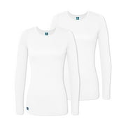 Adar Underscrubs for Women 2 Pack - Long Sleeve Underscrub Comfort Tee