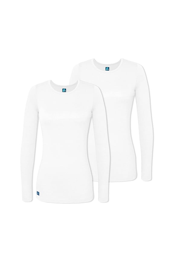 Underscrubs for Women 2 Pack - Long Sleeve Underscrub Comfort Tee