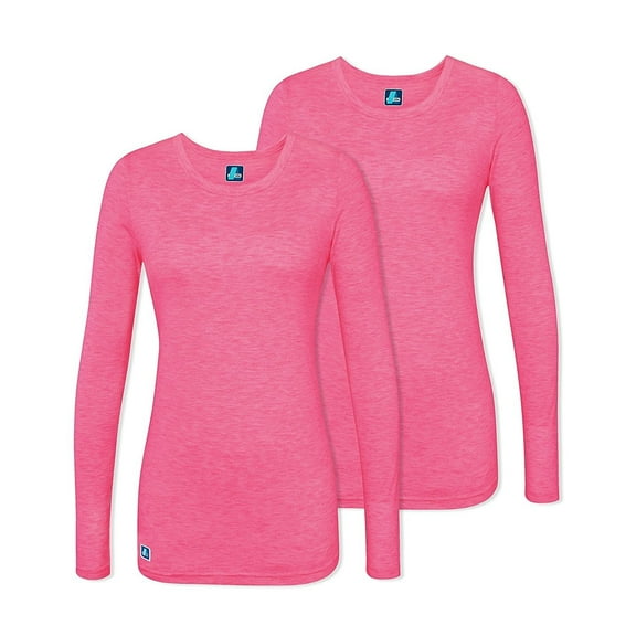 Adar Underscrubs for Women 2 Pack - Long Sleeve Underscrub Comfort Tee