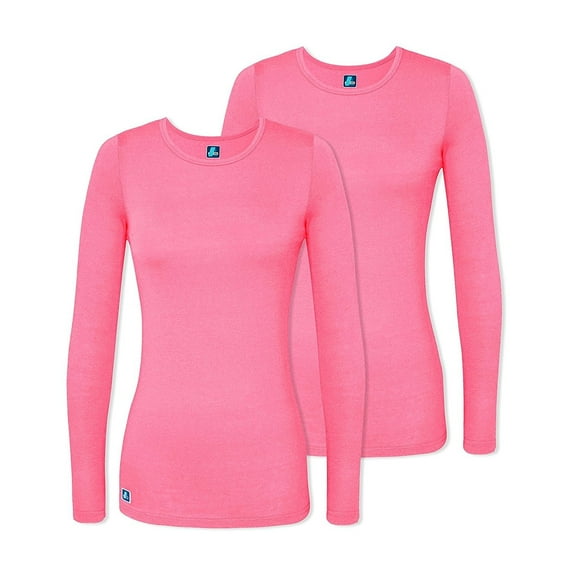 Adar Underscrubs for Women 2 Pack - Long Sleeve Underscrub Comfort Tee