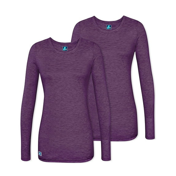 Adar Underscrubs for Women 2 Pack - Long Sleeve Underscrub Comfort Tee