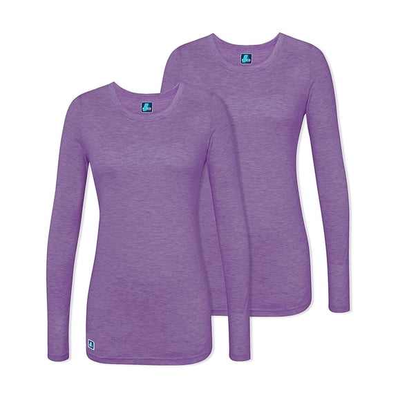 Adar Underscrubs for Women 2 Pack - Long Sleeve Underscrub Comfort Tee
