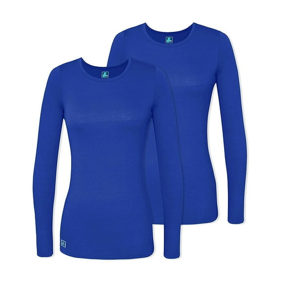 Adar Underscrubs for Women 2 Pack - Long Sleeve Underscrub Comfort Tee