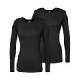 thumbnail image 1 of Adar Underscrubs for Women Multi Color 2 Pack - Long Sleeve Underscrub Comfort Tee, 1 of 7